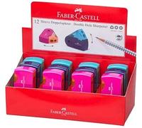 Faber Castell Pencil Sharpener Sleeve 2 Holes With Mini Tank Sharpeners, Multi-Colour, 6933256640468