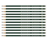 Faber-Castell Pencils, Castell 9000 Art graphite pencils, 2B Pencils for drawing, writing, shading, sketch, art supplies, school pencils - 12 pack (2B)