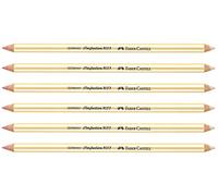 FABER-CASTELL - Perfection 7057 Eraser Pen (Pack of 6) | Double-sided eraser pen with hard and soft tip for precise corrections