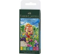 Faber-Castell PITT Artist Brush India Ink Pen, wallet of 6 - Springtime Multi 167177
