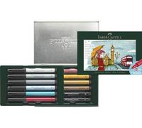 Faber-Castell PITT Artist Brush Pen City Gift Set, Box Of 12, London, Multicoloured, Pigmented, Waterproof, Permanent Ink, Acid-Free, Drawing, Sketching, Art, Craft, Pens, Home, Office, Art Studio