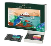 Faber-Castell Pitt Artist Brush Pen City Gift Set, Box of 12, Paris, Multicoloured, Pigmented, Waterproof, Permanent Ink, Acid-Free, Drawing, Sketching, Art, Craft, Pens, Home, Office, Art Studio