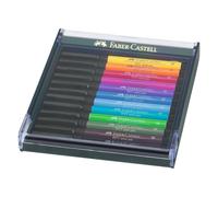 Faber-Castell Art & Graphic Pitt Artist Pen Brush India Ink Pen, Basic Tones, Set of 12, Art, Craft, Drawing, Sketching, Home, School, University, Colouring