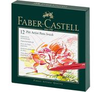 Faber-Castell Pitt Artist Brush Pens 12 Pack Multicolor
