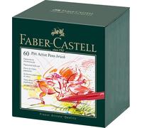 Faber-Castell Pitt Artist Brush Pens 60 Pack Multicolor in Gift Box