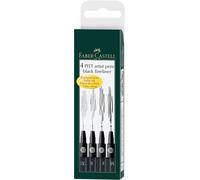 Faber-Castell Pitt Artist Pen 167115 India Ink Pens Pack 4 count (Pack of 1)