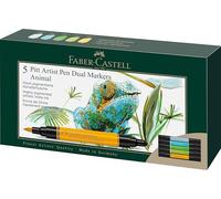 Faber-Castell Art & Graphic PITT Artist Pen Dual Marker Set (5pk) - Animals