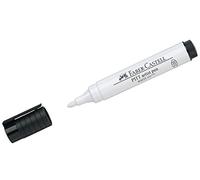 Faber-Castell Art & Graphic Pitt Artist Pen Bullet Nib 2.5 India Ink Pen, White, Single Pitt Pen, For Art, Craft, Drawing, Sketching, Home, School, University, Colouring