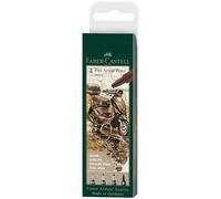 Faber-Castell PITT Artist Sepia Pen Wallet (4pc)