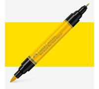 Faber-Castell Art & Graphic Pitt Artist Pen Dual Marker India Ink, Cadmium Yellow, Single Pitt Pen, For Art, Craft, Drawing, Sketching, Home, School, University, Colouring