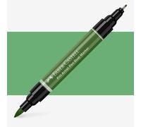 Faber-Castell Art & Graphic Pitt Artist Pen Dual Marker India Ink, Chrom. Green Opaque, Single Pitt Pen, For Art, Craft, Drawing, Sketching, Home, School, University, Colouring
