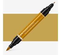Faber-Castell Art & Graphic Pitt Artist Pen Dual Marker India Ink, Green Gold, Single Pitt Pen, For Art, Craft, Drawing, Sketching, Home, School, University, Colouring