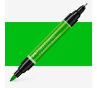 Faber-Castell Art & Graphic Pitt Artist Pen Dual Marker India Ink, Leaf Green, Single Pitt Pen, For Art, Craft, Drawing, Sketching, Home, School, University, Colouring