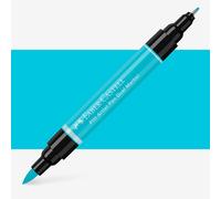 Faber-Castell Art & Graphic Pitt Artist Pen Dual Marker India Ink, ight Cobalt Turquoise, Single Pitt Pen, For Art, Craft, Drawing, Sketching, Home, School, University, Colouring