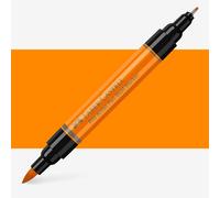 Faber-Castell Art & Graphic Pitt Artist Pen Dual Marker India Ink, Orange Glaze, Single Pitt Pen, For Art, Craft, Drawing, Sketching, Home, School, University, Colouring