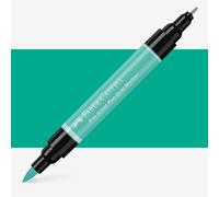 Faber-Castell Art & Graphic Pitt Artist Pen Dual Marker India Ink, Phthalo Green, Single Pitt Pen, For Art, Craft, Drawing, Sketching, Home, School, University, Colouring