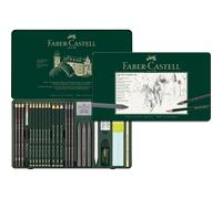Faber-Castell PITT Graphite 26-Piece Large Tin Professional Quality Set in a Metal Case