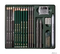 Faber Castell Pitt Tin Set Graphite Pencil 19 Units Black Kids