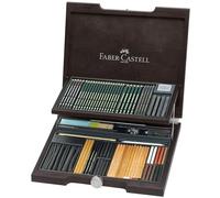 Faber-Castell Pitt Monochrome Wooden Case Accessories Gift Kit