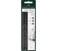 Faber-Castell PITT Natural Charcoal Pencils (3pk)
