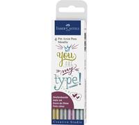 Faber-Castell Pitt Pen Metallic Wallet (Pack of 4)