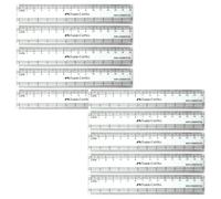 Faber-Castell Plastic Rulers Set, 150 mm 15 cm 6 Inch, Pack of 10, Multipack, Transparent Straight Measuring Geometric Metric Rulers, Classroom School Office Home Everyday Use