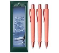 Faber-Castell Poly Ball Autumn Edition XB Ballpoint Pen, 3pcs, Coral