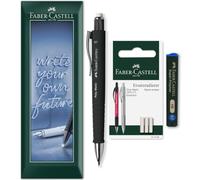 Faber-Castell Poly Matic Mechanical Pencil Set, 0.7mm HB, Black