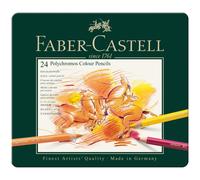 Faber-Castell - Polychromos colour pencil, tin of 24 (110024)