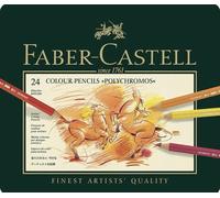 Faber-Castell - Polychromos colour pencil, tin of 24 (110024)