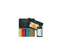 Faber-Castell Polychromos Colouring Pencils Various Designs to Choose From, 36 Metal Case + 12 Castell 9000, Green, 1