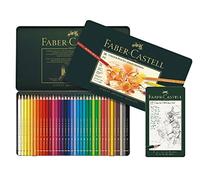 Faber-Castell Polychromos Colouring Pencils Various Designs to Choose From, 36 Metal Case + 12 Castell 9000, Green, 1