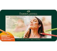 Faber-Castell Polychromos Tin of 102 3-Star Lightfast, Art & Graphic Coloured Pencils, Drawing, Sketching, Colouring, Home, School, University