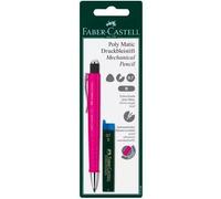 Faber-Castell Polymatic 0.7mm Mechanical Pencil - Assorted Colours | No colour selection possible - automatic lead feed, ergonomic grip zone and eraser