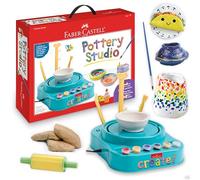 Faber-Castell Pottery Studio - Complete Pottery Wheel and Painting Kit for Beginners, 3 lbs of Sculpting Clay and Tools (Ages 8+)