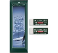 Faber-Castell PVC-Free Eraser | 7081N White Eraser | Soft, Clean, Smear-Free, Non-Toxic Erasing for School, Office & Art - in Envelope Packaging (Pack of 2)