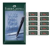 Faber-Castell PVC-Free Eraser | 7081N White Eraser | Soft, Clean, Smear-Free, Non-Toxic Erasing for School, Office & Art - in Envelope Packaging - Pack of 10
