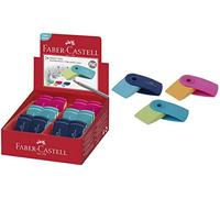 Faber Castell Rubber Mini Sleeve Closable Display 24 Pieces Erasers, Multicoloured, 9555684679765