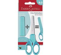 Faber-Castell School Scissors Grip Turquoise Blistercard