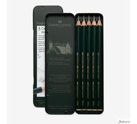 Faber-Castell : Series 9000 : Jumbo Graphite Pencil : Tin Set of 5