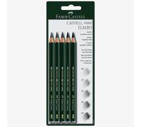 Faber-Castell : Series 9000 : Jumbo Graphite Pencil : Tin Set of 5