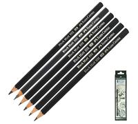 Faber-Castell Sketching Pencils, 2B 3B 4B 5B 6B 8B Graded, Pack of 6, Professional Artists Drawing Graphite Lead Pencils, Sketch Draw Shade Write Tone Draft