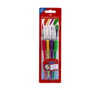 Faber-Castell Soft Grip Paint Brush Set - Kids Paint Brushes - 4 Assor