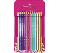 Faber-Castell Sparkle Colour Pencil Sparkle Tin 12 Triangular Pencils