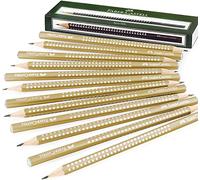 Faber-Castell Sparkle Pearl Graphite Pencil - Gold Barrel - Pack of 12