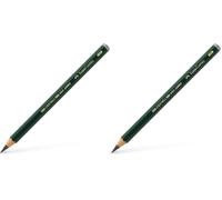 Faber-Castell Supreme Artist Quality Castell 9000 Jumbo Graphite Single Pencil, with Extra Thick 4B 5.3mm Lead (Pack of 2)