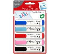 Faber-Castell Creative Studio Textile Markers – Set of 5 (Baby Colours)