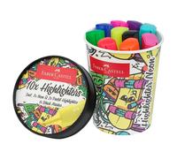 Faber-Castell 254695 Highlighter Set Ice Cream Cup, 10 Marker Pens in Neon and P