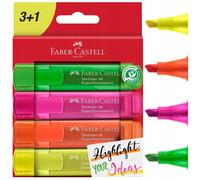 Faber-Castell Textliner 46 Superfluorescent Highlighters - Wallet of 4