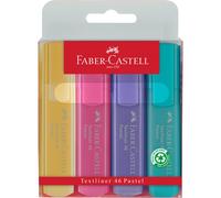 Faber-Castell Textliner Highlighter Pen 46 Pastel Colours Pack of 4, 154610